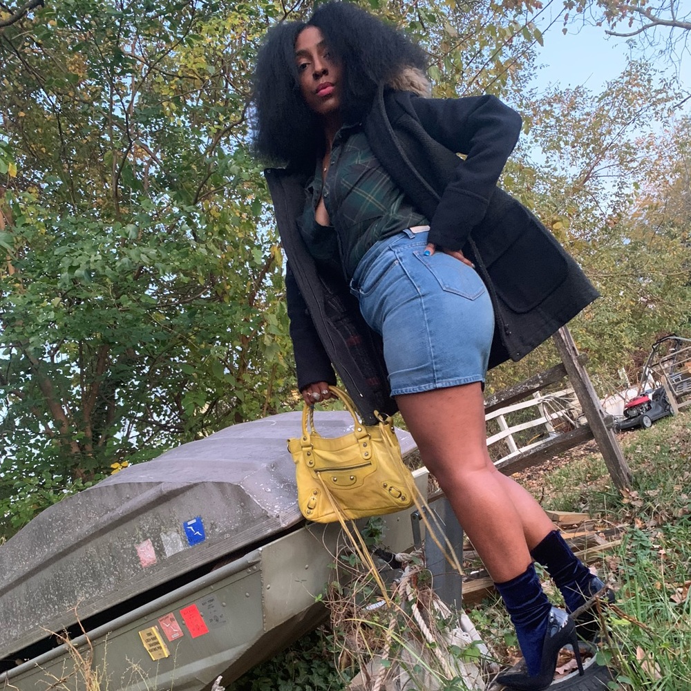 Wool Blend Color Block Coat - image 5